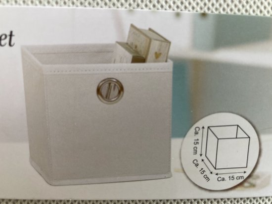 Ensemble de paniers de rangement blanc crème 30 x 30 x 30 cm et 15 x 15 x 15 cm pliables