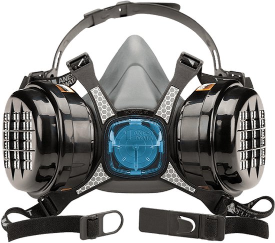 Foto: Anest iwata pro vipermask masker met a2p3 filters inclusief ingebouwde filter tegen coating verf gassen 0