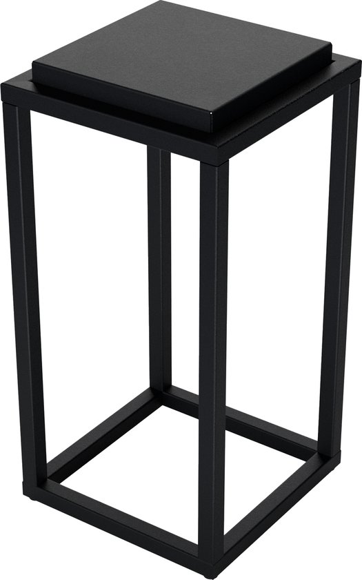 Steellish Light Zuil - Sokkel - Plantenzuil - Zwart - Metaal - 50 cm