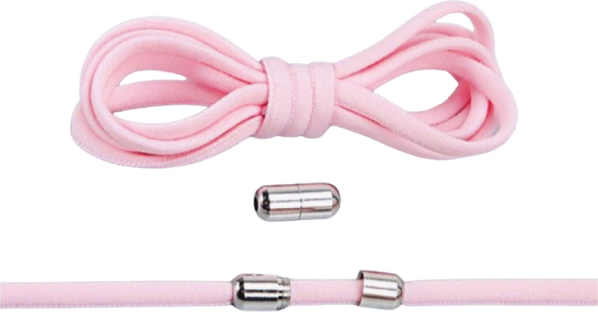 Knaak Elastische Veters - Niet meer strikken! - Lichtroze - Schoenen - 2 stuks - Rekbaar tot 150 cm