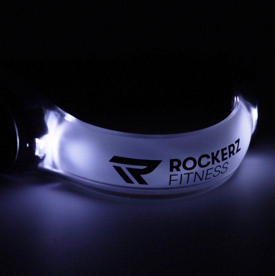 Rockerz Hardloop verlichting - Hardloop lampjes inclusief batterijen - LED verlichting voor om je armen - Water resistant - Set van 2 - Kleur: Wit