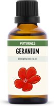 Puturals Geranium Olie 100% Natuurlijk - 50ml - Puur en Vegan - Geranium Olie voor Huid, Haar en Aromatherapie