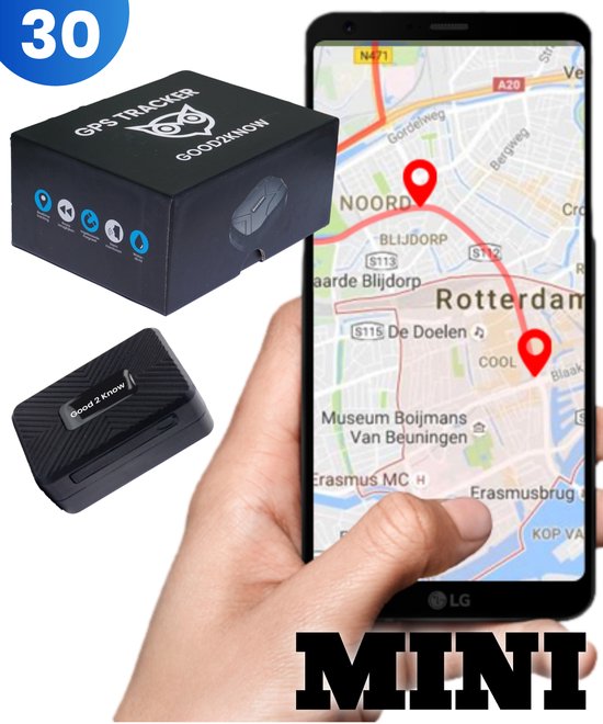 Good2Know GPS tracker – Inclusief Simkaart & Zonder Abonnement – MINI 30 dagen - Geschikt Alle Voertuigen – Auto – Motor - Scooter - Fiets - NL handleiding - mini gps