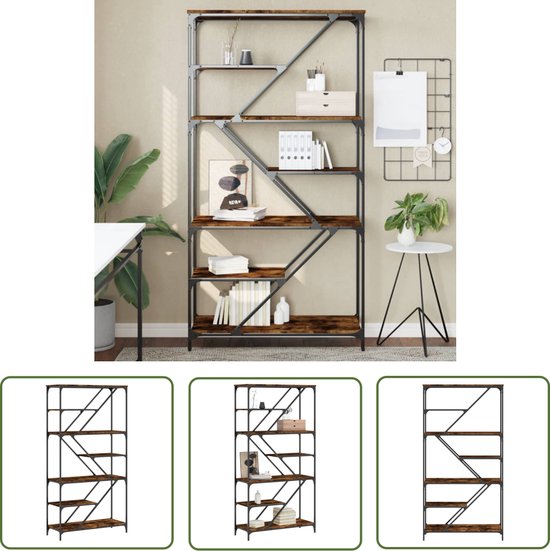 DanDiBo Eckregal Bücherregal Metall Mit 4 Holzablagen Regal Malega 145 Cm Badregal Komplett Zusammenklappbar Aufbewahrungsregal Leiterregal 12061 S0j230dx