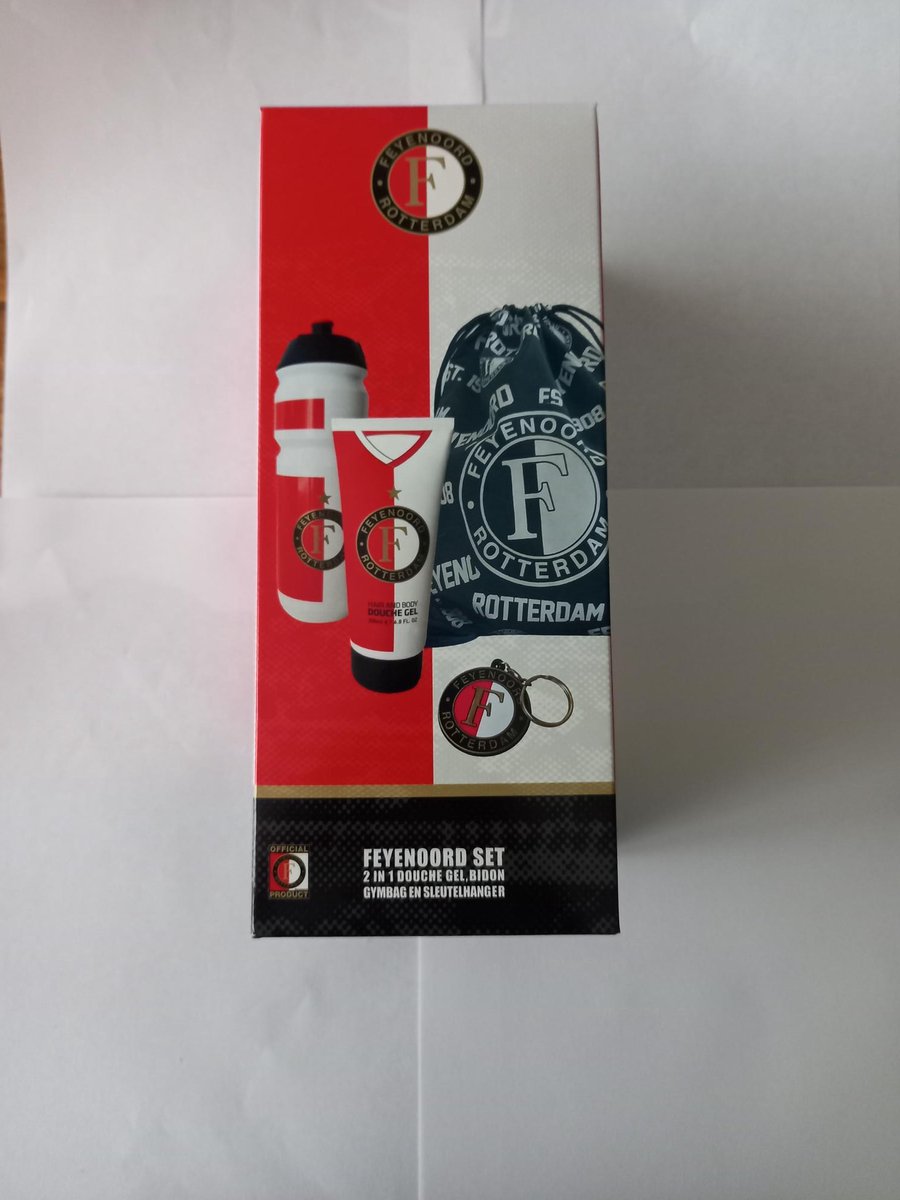 Goedkoopste feyenoord - geschenkset - cadeau voor kinderen - bidon - douchegel - sleutelhanger - gymtas