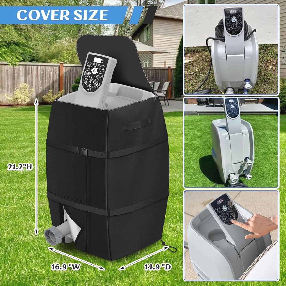 Waterdichte Pomp Cover voor Opblaasbare Hot Tubs - Stofdicht - afbeelding 3