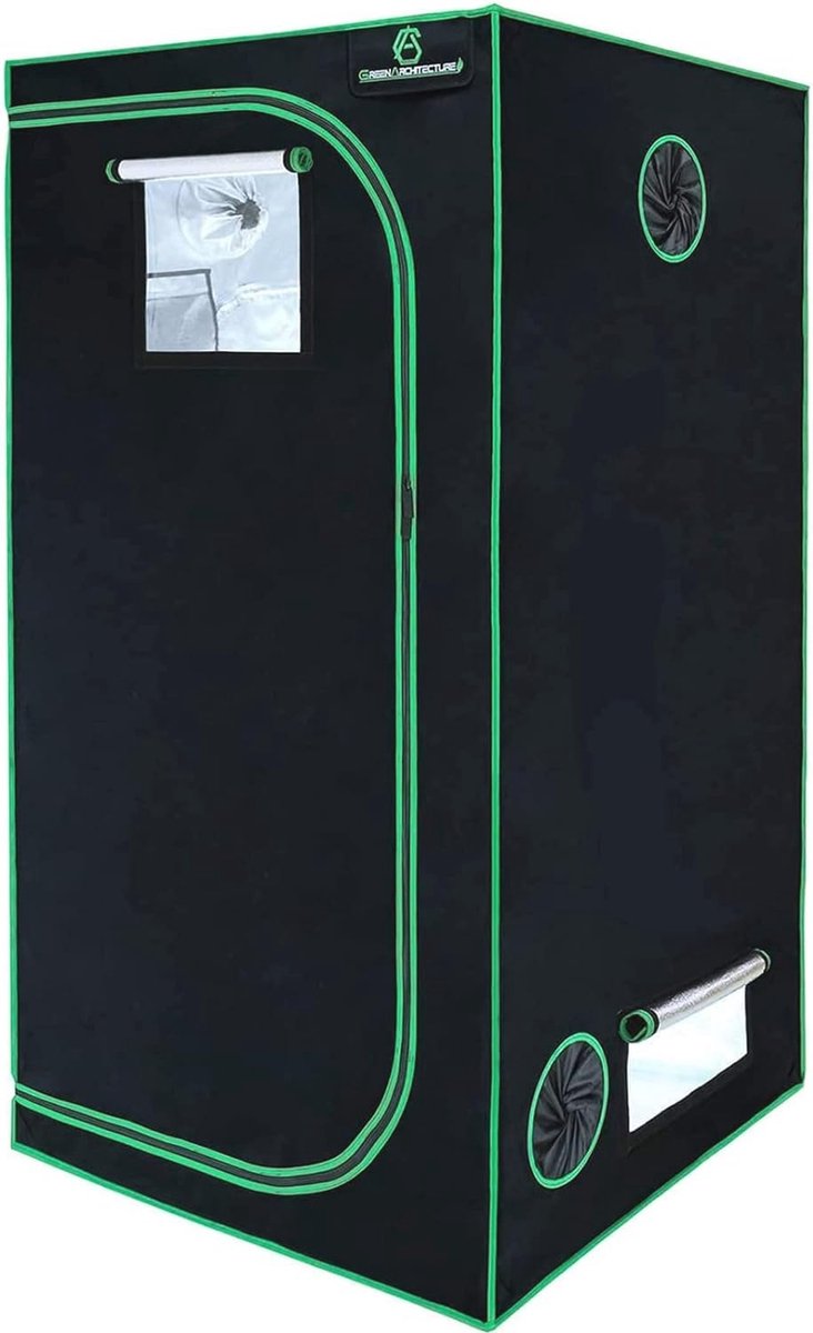 Kweektent 60x60x120 cm - Reflecterende Mylar Hydroponische Kweektent met Observatieraam voor Binnenplanten