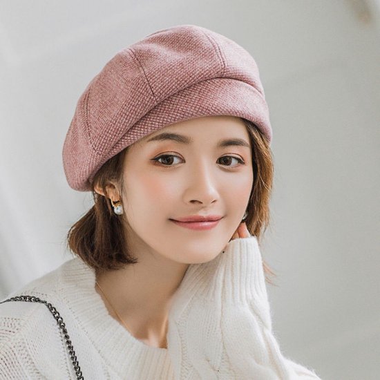 Lipodo Biskaya katoenen baret voor dames, baret van 100% katoen, muts één maat (53-58 cm), Franse baret lente/zomer, verschillende kleuren, lichtblauw, één maat