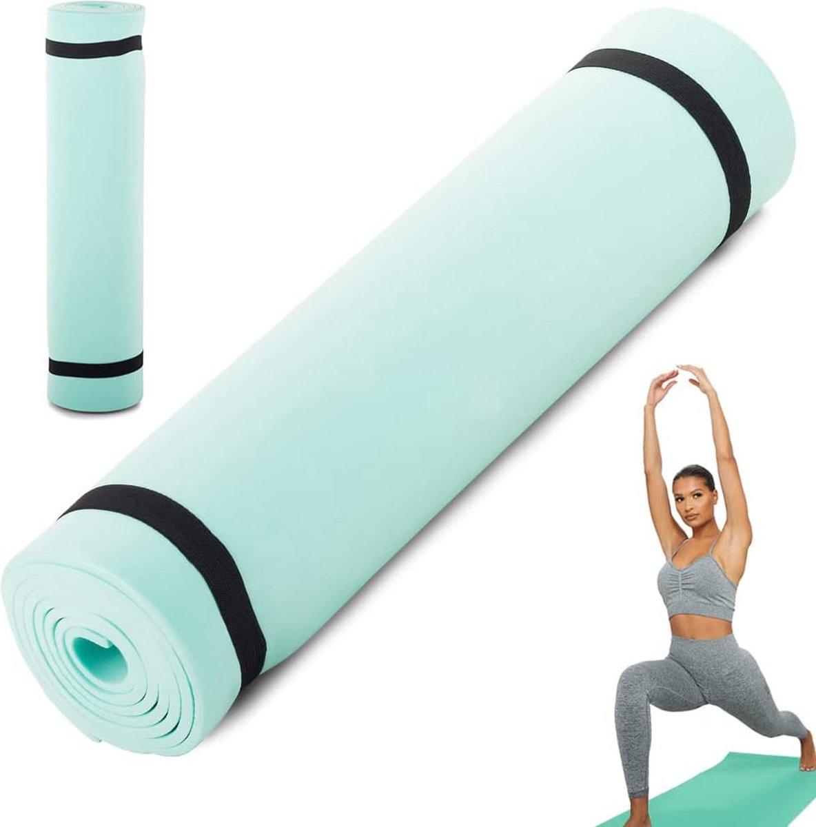 Extra Comfortabele Groene Fitness- en Yogamat voor Outdoor Avonturen