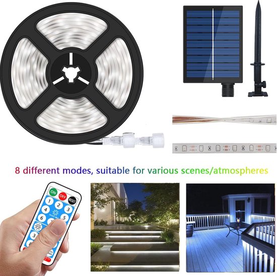 B-Right 4-Pack Solar Spotlight with Remote Control and Timer, IP65 Garden Lights with Ground Skewer, LED Solar Path Lights Outdoor, Warm White 2700K for Garden Patio