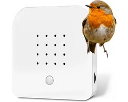 MONDUO Vogelhuisje met Geluid - Incl. 3 Batterijen - Zwitscherbox - Vogelgeluiden huisje met sensor - Singing Bird Box - Bewegingsmelder / Hangend - Vogelgeluiden - Vogelgezang Sensor - Huisje Voor op Toilet