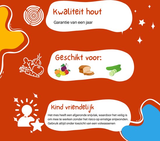 Montessori Houten Kindermes - Racewagen - Kinder Koksmes - Peuter kok - Verjaarsdag cadeau klein - Houten Kinderbestek - Leren Snijden en Koken voor Kinderen - Montessori Speelgoed van HappyThings — afbeelding 2