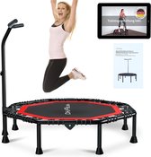 Bol.com DH FitLife Fitnesstrampoline inklapbaar stille rubberen touwvering zonder installatie trampoline van 128 cm voor binnen ... aanbieding