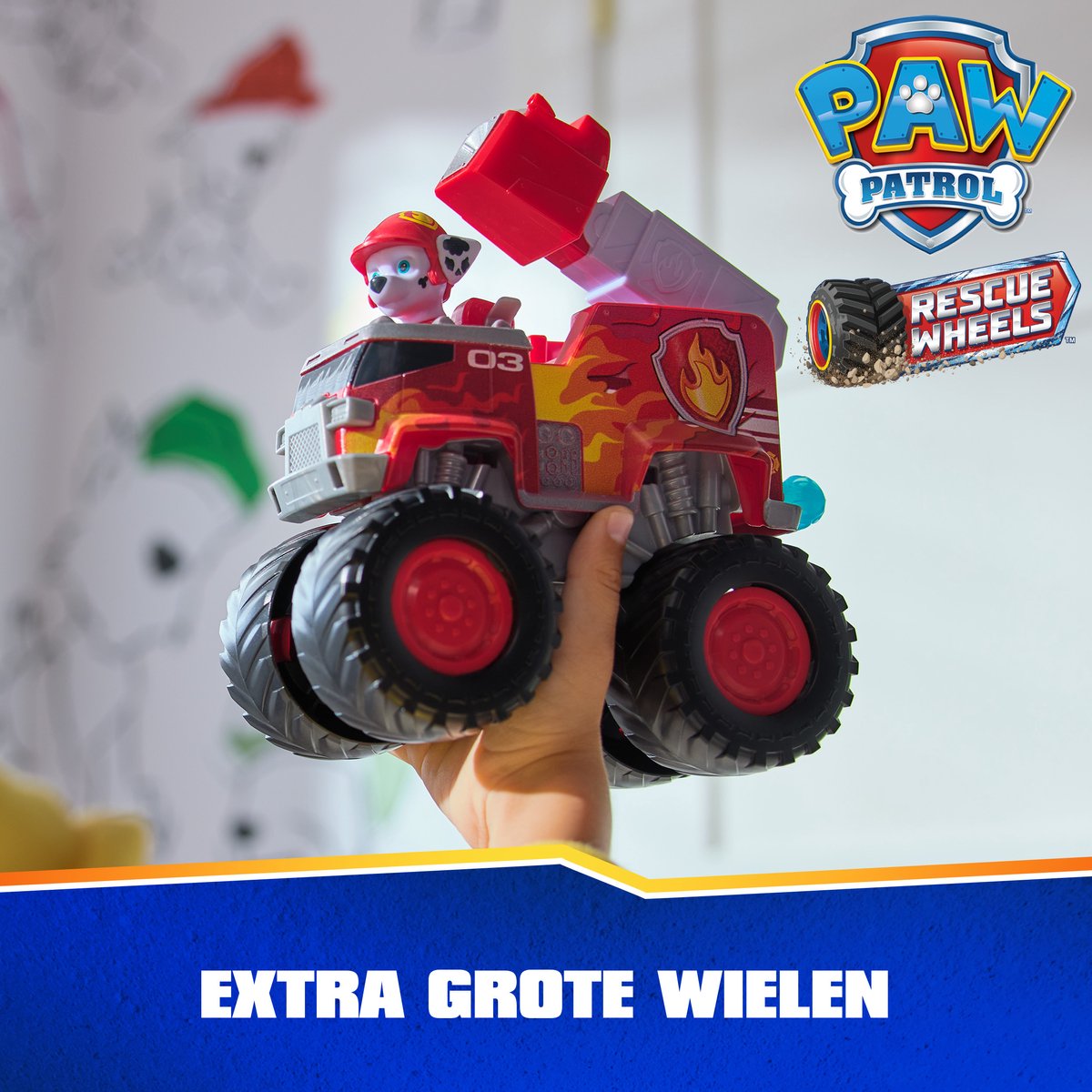 PAW Patrol Reddingswagens - Brandweerauto met Marshall speelfiguur - Speelgoedauto — afbeelding 3