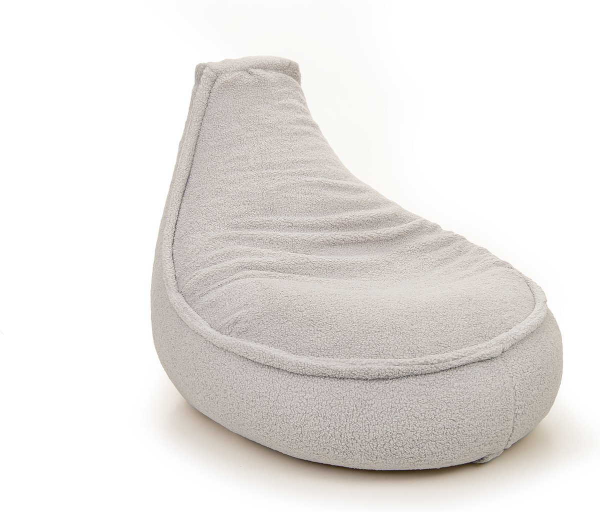 Drop & Sit - zitzak/stoel- sfeervolle teddy - beige - Noa JR - 100 Liter - extra comfortabel en zacht