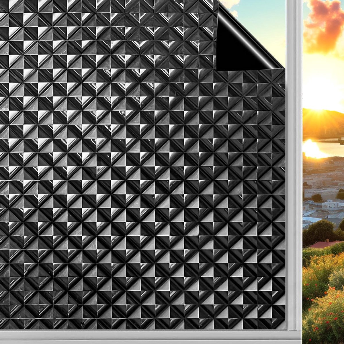 Solacis Privacy Folie Raam - Raamfolie - Folie Raam - Zichtwerend - Anti Inkijk Raamfolie - Must have voor uw privacy! Zwart