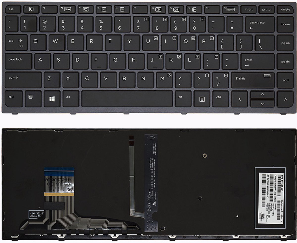 Notebook keyboard for HP Zbook Studio G3 G4 with frame backlit