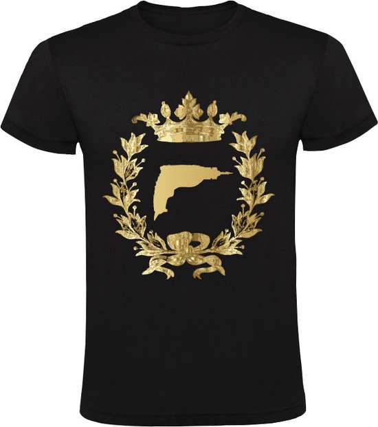 T-shirt King Handyman pour homme |  des outils | machine | doré | ornemental | emplois | bricoleur | travail | professionnel | percer | Noir