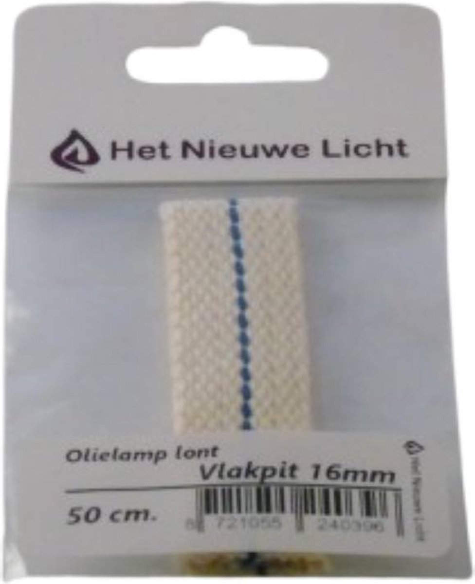 Het Nieuwe Licht ® - Platte olielamp lont - 16mm vlakpit - voor petroleum lamp