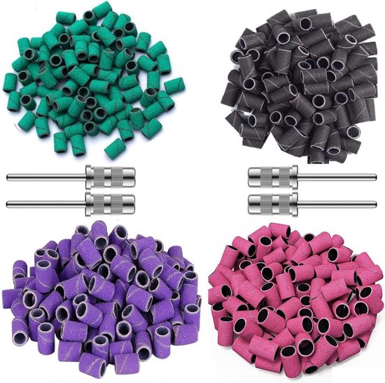 Goodbitz® - Schuurrolletjes Nagelfrees - 80/100/180/240 Grit - Schuurrollen - Schuurrolletjes 80 grit - Schuurrolletjes 100 grit - Schuurrolletjes 180 grit - Schuurrolletjes 240 grit - Schuurhulzen - Sanding bands nagels - Sanding bands nails