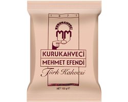 Turkse Koffie Kurukahveci Mehmet Efendi - Gemalen Koffie - 100 G - Türk Kahvesi Kurukahveci Mehmet Efendi - Öğütülmüş Kahve - Turkish Coffee Kurukahveci Mehmet Efendi - Ground Coffee - 100 Gr