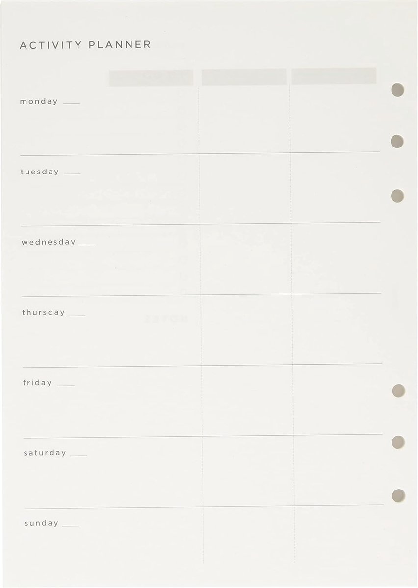 A5 Organiser Activiteitenplanner Navullingen - Minimalistische Stijl