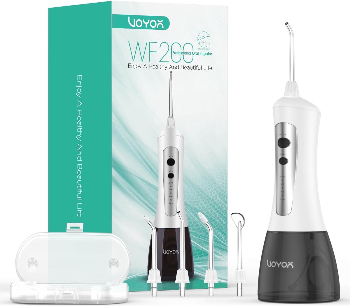 Draadloze Waterflosser voor Tanden - Oplaadbare Monddouche met Meerdere Werkmodi en 360 Graden Rotatie