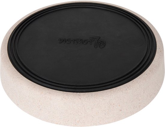 District 70 BAMBOO Slowfeeder - Stijlvolle anti-schrok voerbak voor katten – Merengue - Ø13 cm - Merengue Ø13 cm