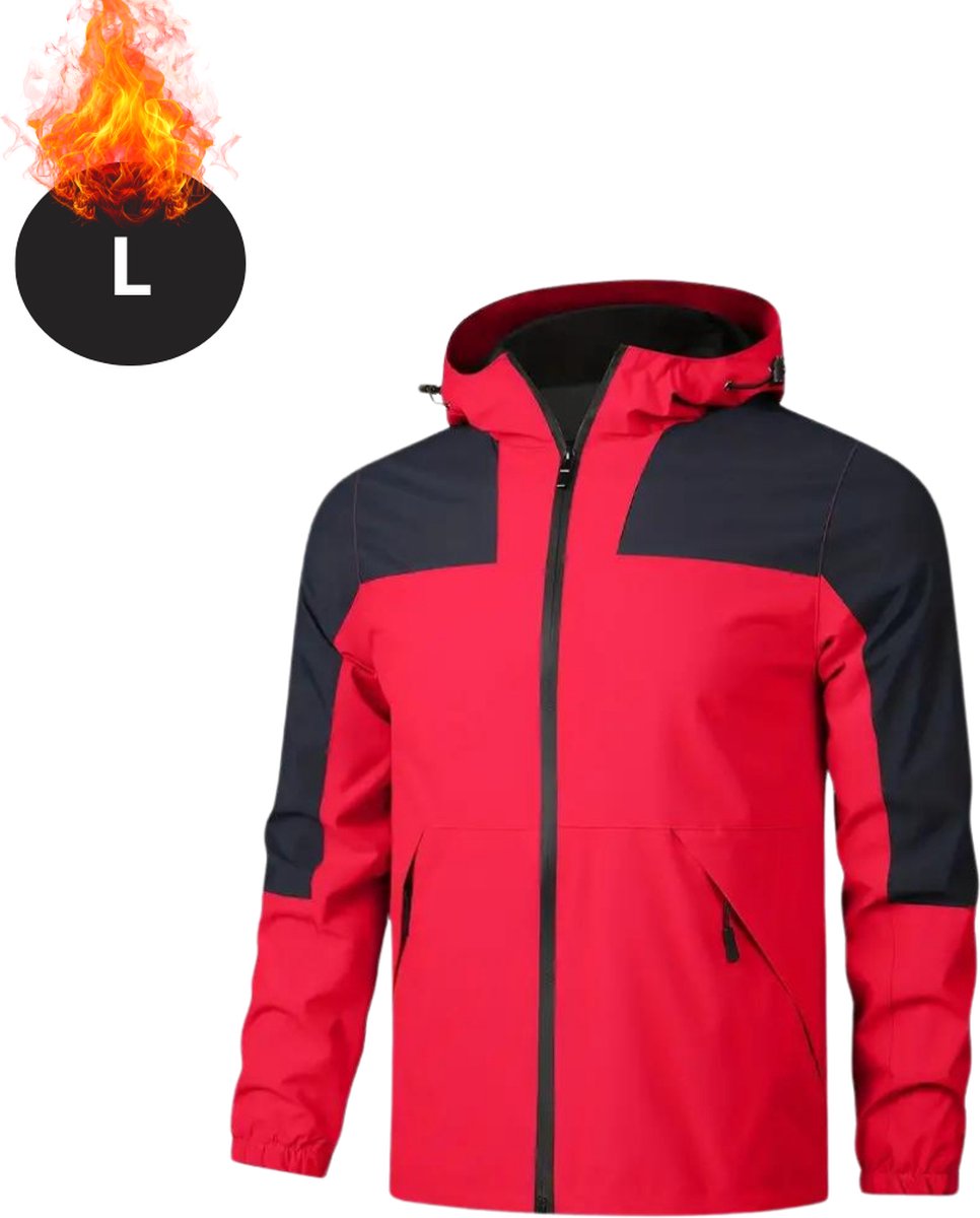 Livano Windjas Voor Heren Parka Lente & Herfst Jas Volwassen Windjack Windbreaker Rits Rood