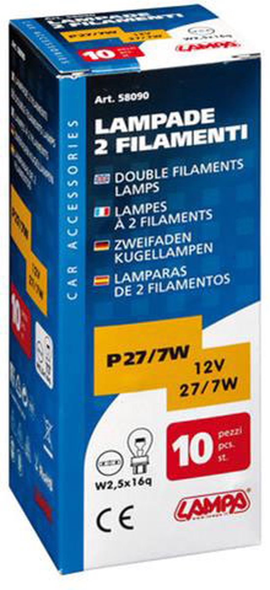 Dubbel filament 12V 27/7W