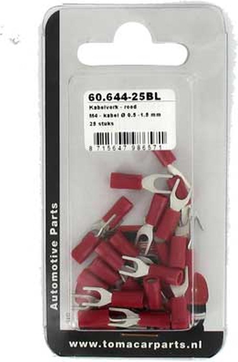 Kabelvork M4 25 stuks blister