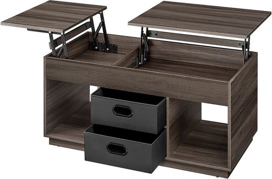 LoMasCasa - Salontafel model Karla 23 met 2 uittrekbare laden, massief grenenhout in wit en walnoot, conische poten, afmetingen 100 x 50 x 47 cm LoMasCasa - Salontafel model Karla 23 met 2 uittrekbare laden, massief grenenhout in wit en walnoot, conische poten, afmetingen 100 x 50 x 47 cm