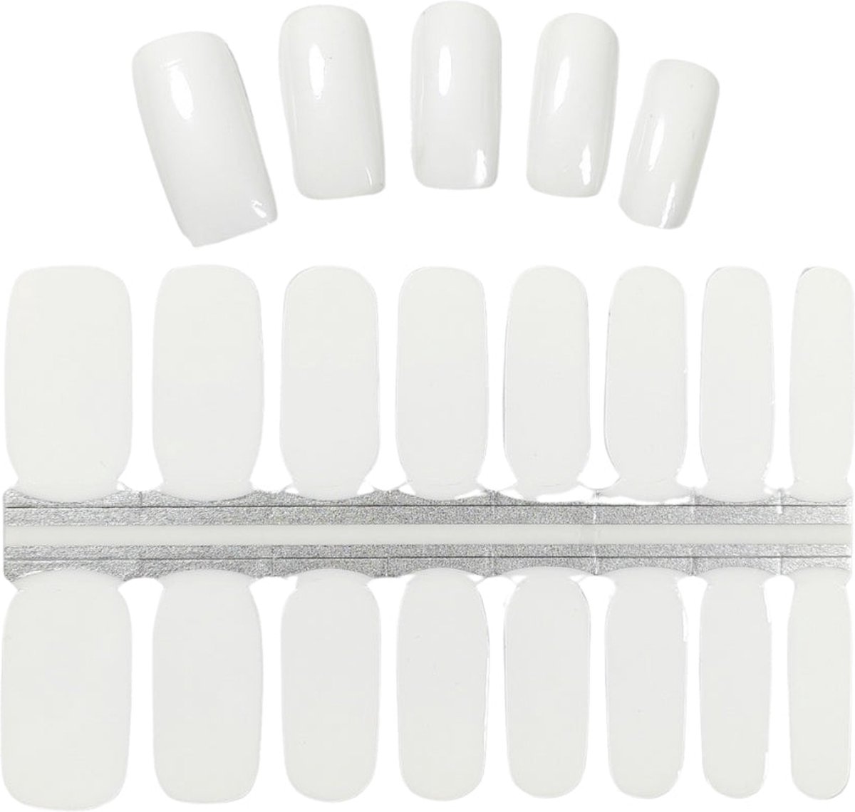 Goedkoopste Witte nail wraps | nail wraps | nagel wraps | nagelstickers | geen UV lamp nodig | Thuis manicure | nail art | nagel stickers