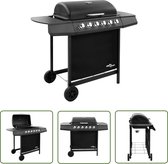 Bol.com The Living Store Gasbarbecue 6 branders - Gasgrill met groot kookoppervlak - Robuust en duurzaam - Inclusief zijtafels -... aanbieding