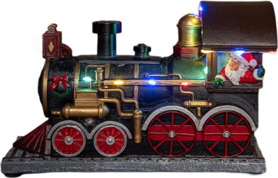 Annas collection - Stoomtrein met kerstman, rook, geluid en licht...