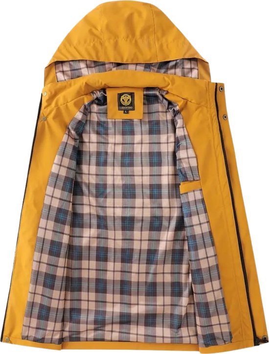 Livano coupe-vent pour homme - coupe-vent - imperméable - veste à capuche - veste d'extérieur - adulte - jaune - taille XXL