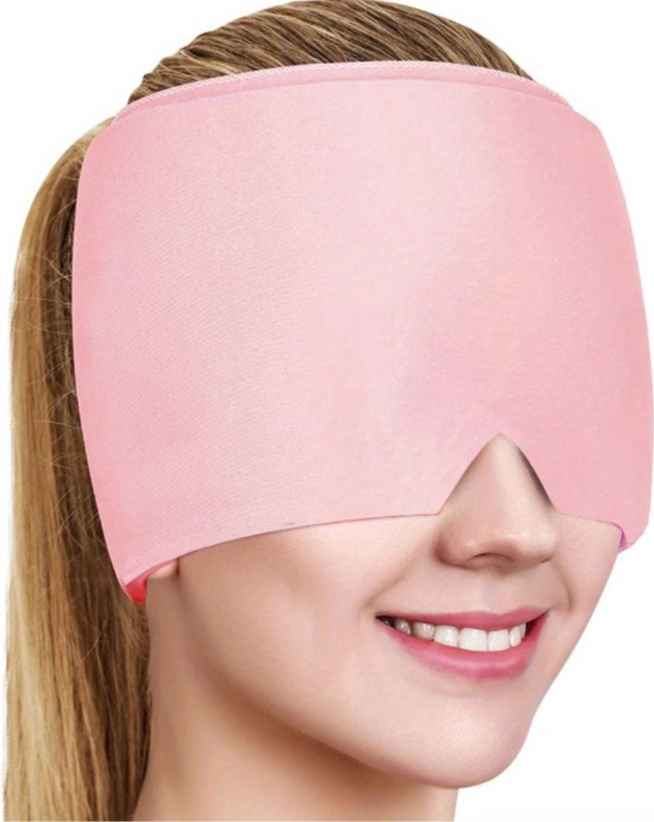 Goedkoopste Bovista Migraine Muts - Migraine Masker - Hoofdpijn - Cap - Headache Relief Cap - Gel - Roze