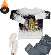 Nivard Kersttrui - Dames - Foute Kersttrui - Christmas Sweater - Kattenprint - Kerst Sweater - Christmas Jumper - Pyjama - Zwart - M