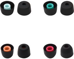Somstyle Vervangende Oordopjes Geschikt Voor Sony WF-1000XM5 & WF-1000XM4 - Siliconen - 8 Stuks (4 Maten) - Zwart
