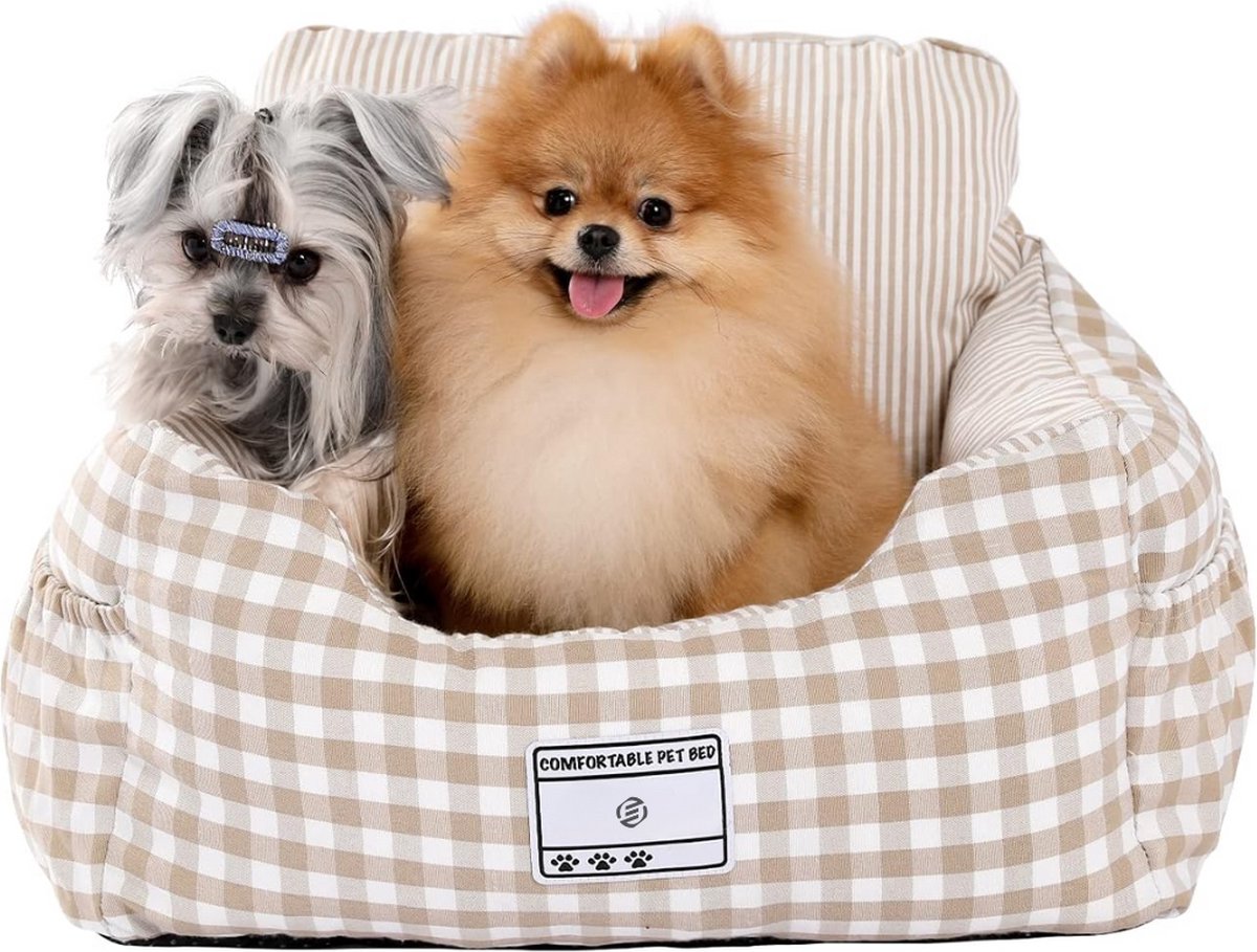 Equivera Hondenmand Auto Met Gordel – Hondenmand – Hondenmand Auto – Autostoel Hond – Hondenstoel Auto – Met Gordel