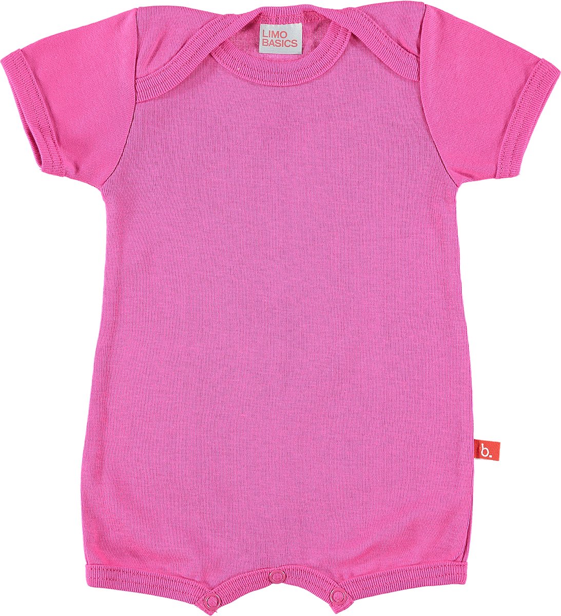 Baby zomerpakje/ romper met pijpjes biologisch katoen fuchsia 62/68
