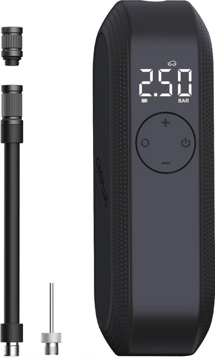 Elektrische Fietspomp - 150 PSI Oplaadbare Bandeninflator - LED Display - Automatische Stopfunctie - Luchtpomp voor Fietsen, Auto's, Motoren en Ballen