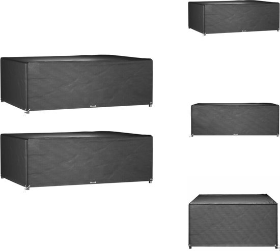 vidaXL Housses de meubles de jardin - Zwart - 270 x 180 x 90 cm - PE - Aluminium - Résistant à Water et aux UV - Set de 2 - Housse pour meubles de jardin