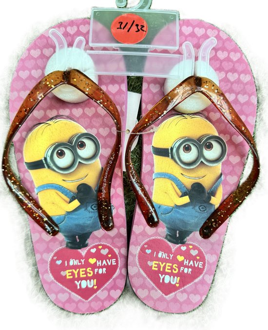 Minions Pantoufles Enfants | Taille 31/32 | Rouge