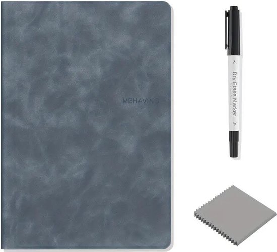 Desktop Whiteboard - Draagbaar Dubbelzijdig Droog Uitwisbaar Whiteboard - Message Board en Display Board Combinatiebord - Geschikt voor Kantoren, Woningen en Leraren - Grijs