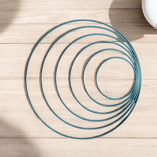 Macrame Dromenvanger Set van 6 metalen ringen -15, 20, 25 ,30,35 en 40cm - 4 mm dikte - Voor Lamp, Lampion of kroonluchter