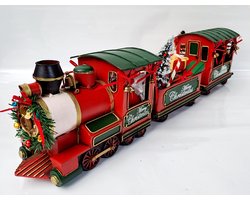 Blikken Trein met wagon BL287 kerstmis uniek model lengte 67 cm A TIN MODEL OF A CHRISTMAS STYLE locomotief train