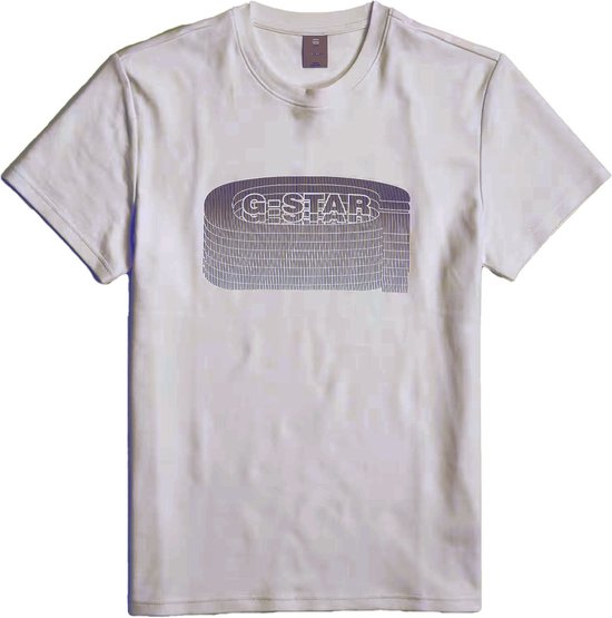 G-Star t-shirt in blue with stacked old skool logo print