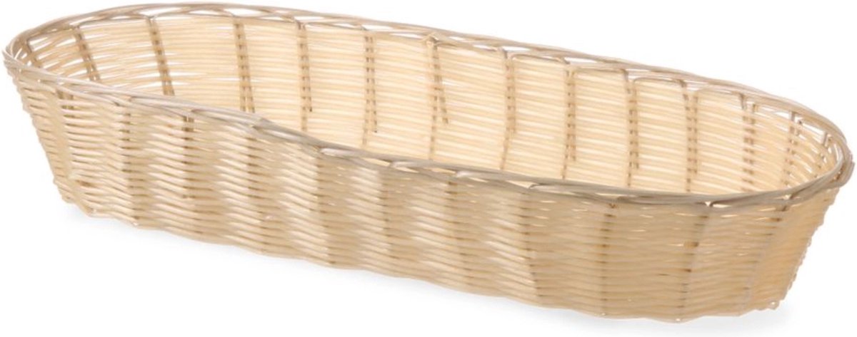 HENDI Ovaal broodmandje – polyrattan – vaatwasmachinebestendig – 375x140x70 mm