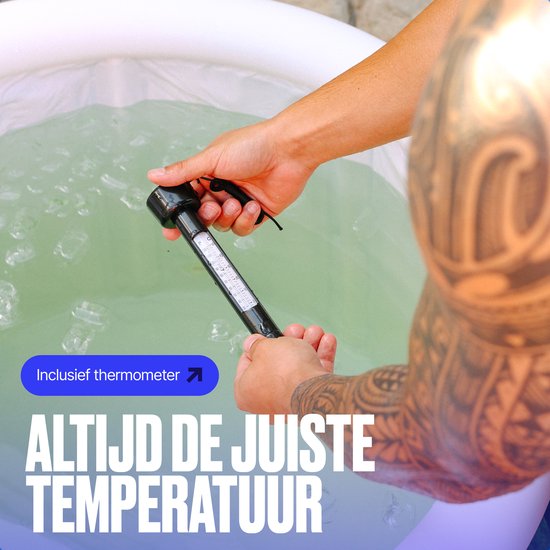 OPTIMICE IJsbad All in Pakket - Inclusief Koelelementen, E-Books (Koudwater Therapie, Meditatie, Ademhaling), Thermometer & Draagtas - Zitbad - Wim Hof - Ice Bath - Opvouwbaar en Inklapbaar
